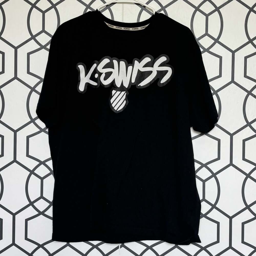 K-Swiss Graffiti Logo Graphic T-Shirt Black XL